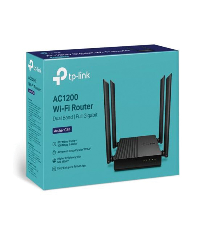 TP-Link Archer C64 Dual-Band AC1200 Mbps Gigabit Wireless Router