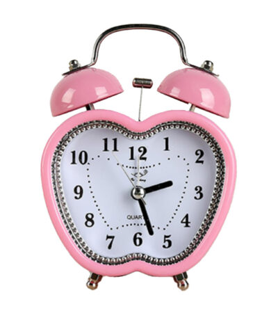 Twin Bell Alarm Table Clock Apple Retro Style Desktop Clock